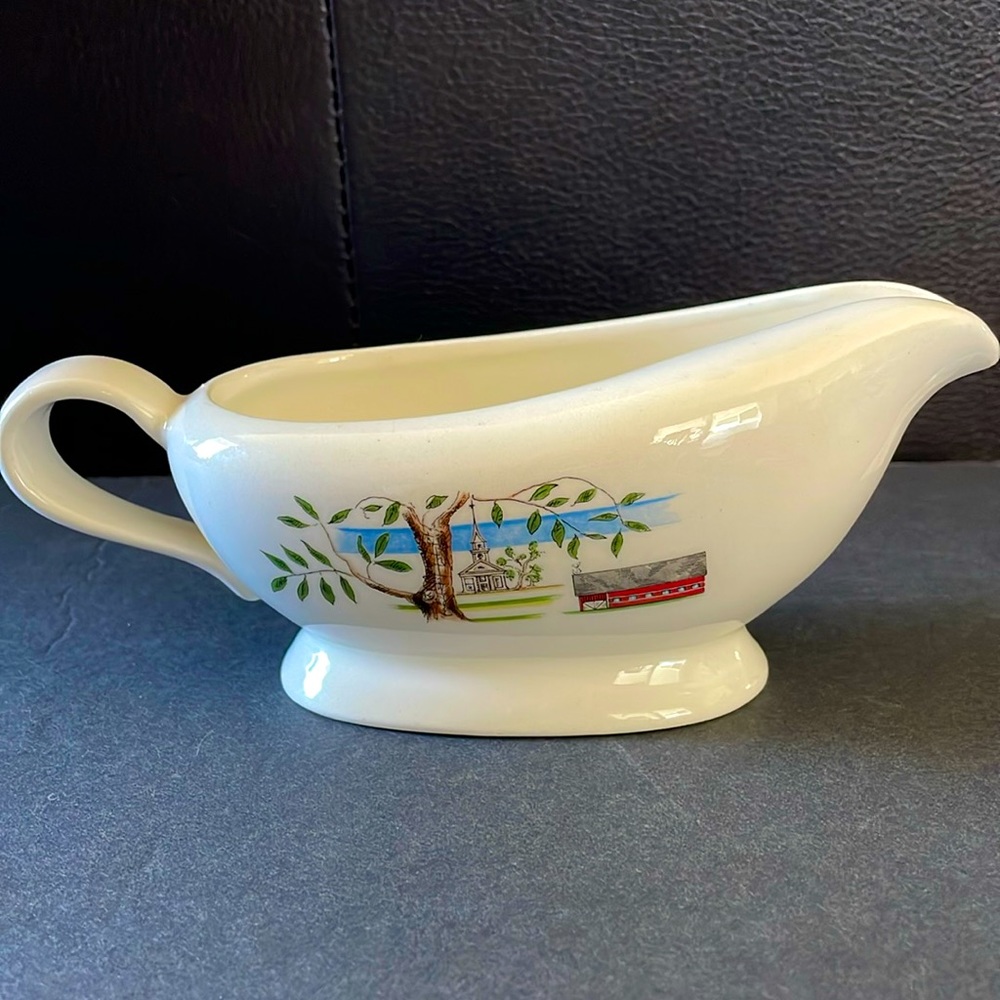 Vintage Santa Anita Ware Modern Americana Pattern Gravy Boat